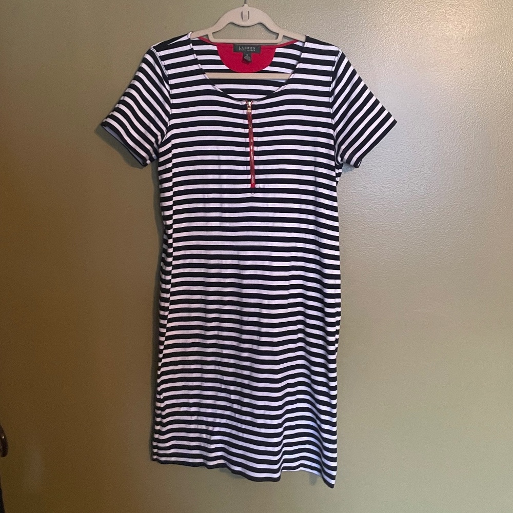 Lauren by Ralph Lauren striped dress.
